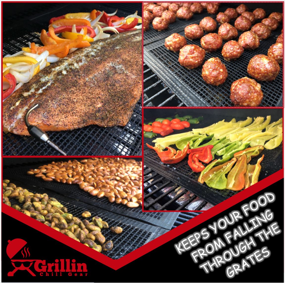 Grill Mesh Mats. Smoker Accessories