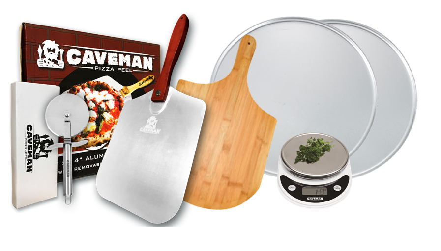 Ultimate Homemade Pizza Kit - Folding Metal Peel - Bamboo Wood Peel - (2) 16" Pizza Pans - Digital Kitchen Scale - Stainless Pizza Wheel Cutter