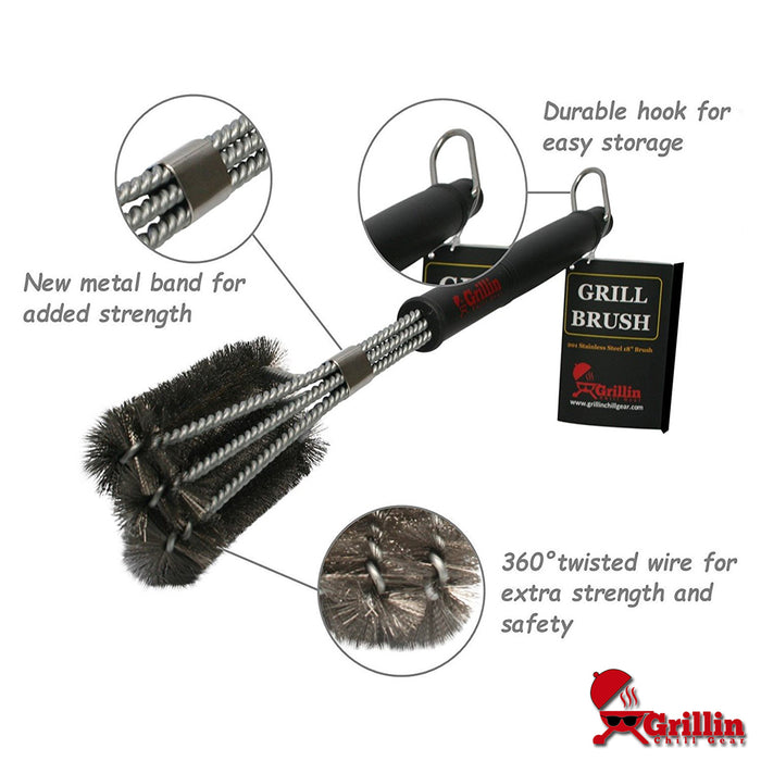 Flexible BBQ Venturi Brush and Wire Burner Brush Cleaning Kit (ES16-AC-100)  - GrillSpot