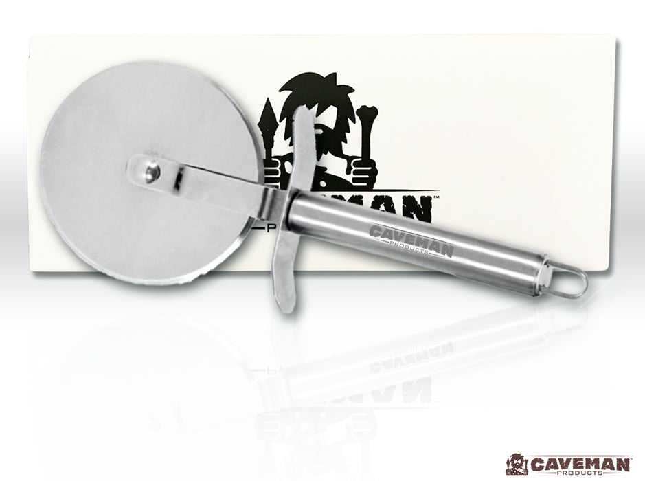 Caveman Products Pizza Wheel - 3" Stainless Steel - Cuts Fast - Easy Clean