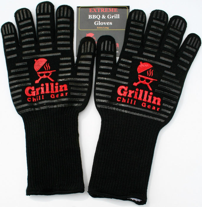 BBQ Grill Gloves (XL) - 932°F Extreme Heat Resistant For Cooking, Baking, Fires - 15" Long Forearm